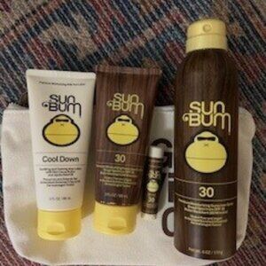 Sun Bum Sunblock and Cosmetic Bag Good Vibes Only